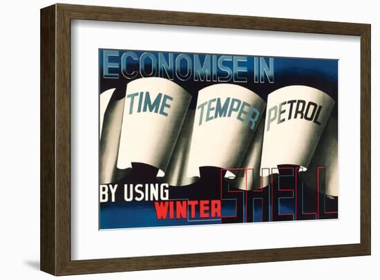Economise - Using Winter Shell-null-Framed Art Print