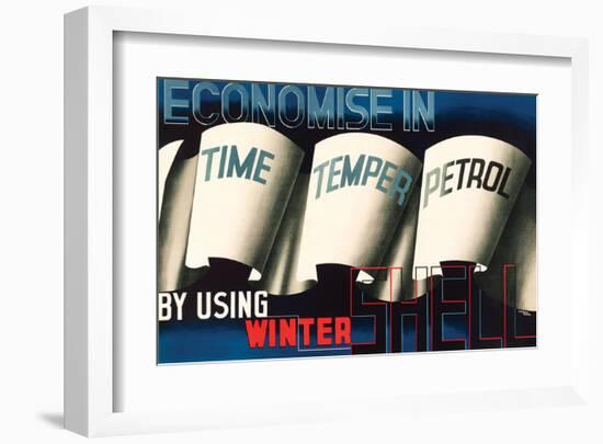 Economise - Using Winter Shell-null-Framed Art Print