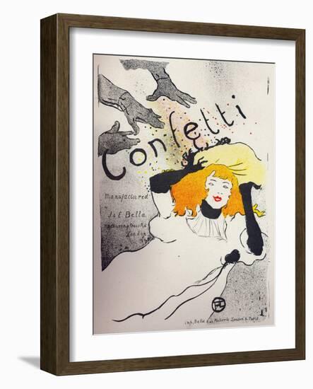 Economy. Paper Confetti by Bella Manufacture. Poster by Henri De Toulouse Lautrec, England, C.1894.-Henri de Toulouse-Lautrec-Framed Giclee Print