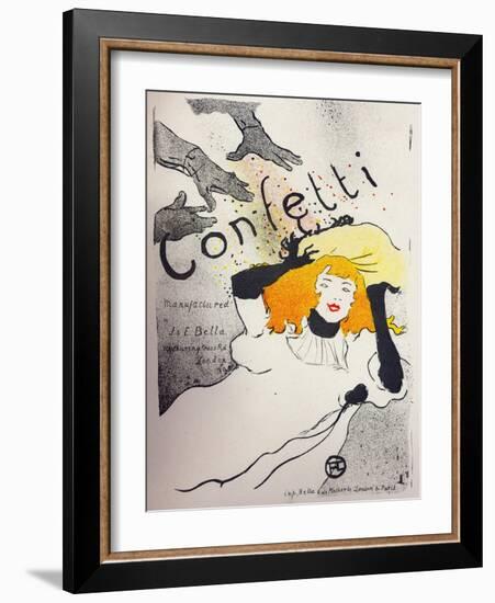 Economy. Paper Confetti by Bella Manufacture. Poster by Henri De Toulouse Lautrec, England, C.1894.-Henri de Toulouse-Lautrec-Framed Giclee Print