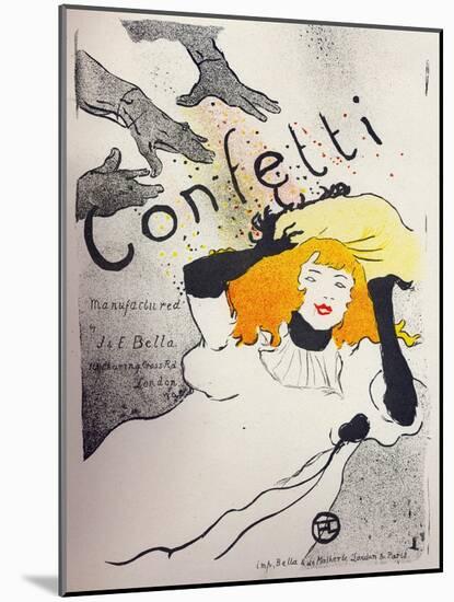 Economy. Paper Confetti by Bella Manufacture. Poster by Henri De Toulouse Lautrec, England, C.1894.-Henri de Toulouse-Lautrec-Mounted Giclee Print