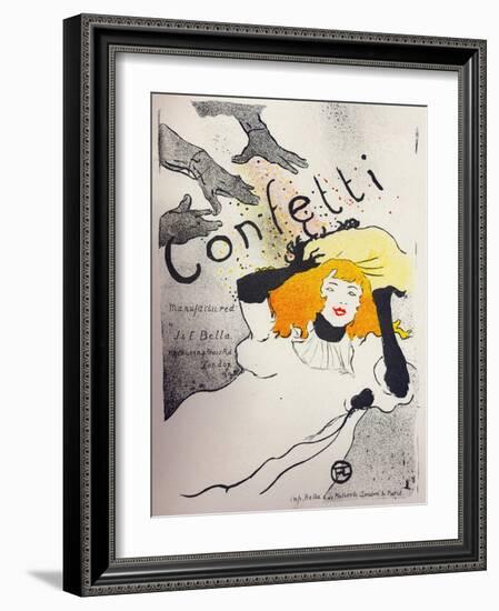 Economy. Paper Confetti by Bella Manufacture. Poster by Henri De Toulouse Lautrec, England, C.1894.-Henri de Toulouse-Lautrec-Framed Giclee Print