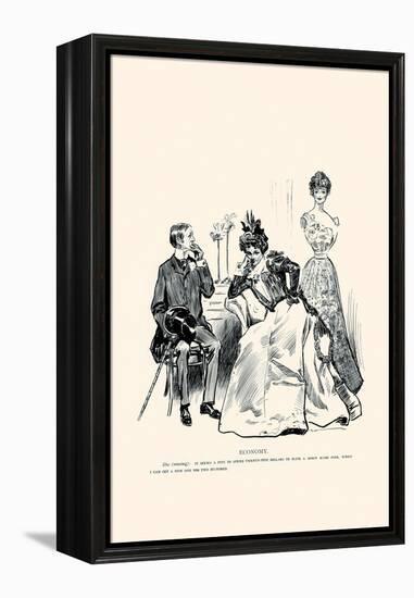 Economy-Charles Dana Gibson-Framed Stretched Canvas