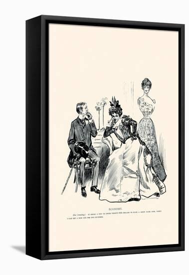 Economy-Charles Dana Gibson-Framed Stretched Canvas