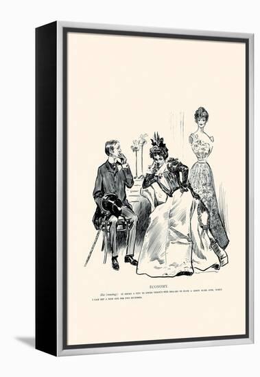 Economy-Charles Dana Gibson-Framed Stretched Canvas