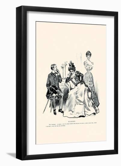 Economy-Charles Dana Gibson-Framed Art Print