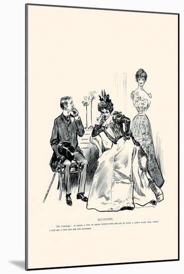 Economy-Charles Dana Gibson-Mounted Art Print