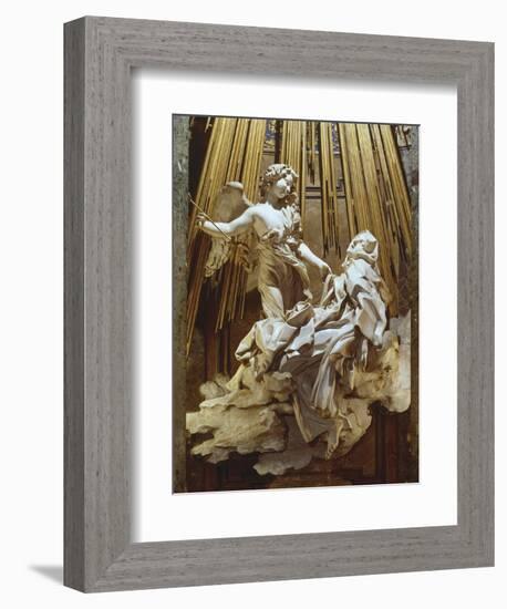 Ecstasy of Saint Teresa-Giovanni Lorenzo Bernini-Framed Art Print