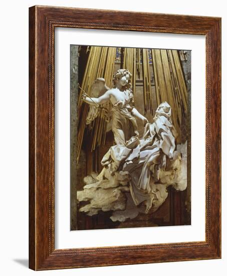 Ecstasy of Saint Teresa-Giovanni Lorenzo Bernini-Framed Art Print