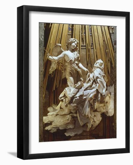 Ecstasy of Saint Teresa-Giovanni Lorenzo Bernini-Framed Art Print