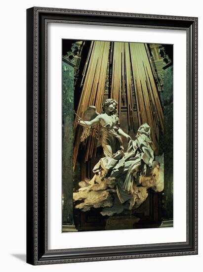 Ecstasy of St.Theresa (Marble)-Giovanni Lorenzo Bernini-Framed Giclee Print