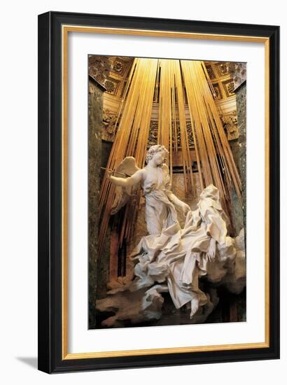 Ecstasy of St. Theresa-Gian Lorenzo Bernini-Framed Art Print