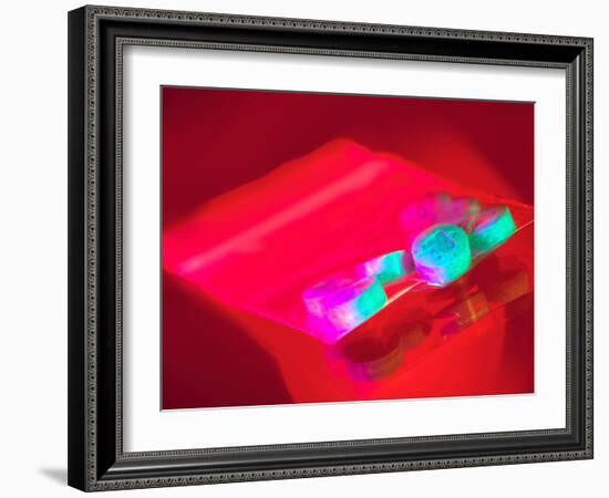 Ecstasy Pills-Tek Image-Framed Photographic Print