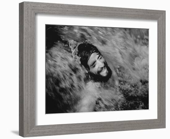 Ecstatic Hippie Probably Bathing in Waterfall at Woodstock Music Festival-Bill Eppridge-Framed Photographic Print