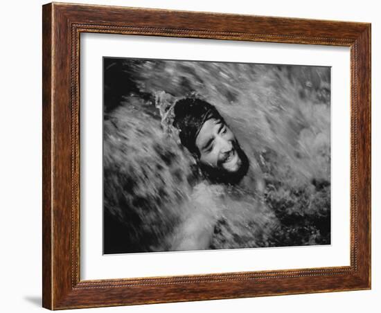 Ecstatic Hippie Probably Bathing in Waterfall at Woodstock Music Festival-Bill Eppridge-Framed Photographic Print