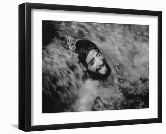 Ecstatic Hippie Probably Bathing in Waterfall at Woodstock Music Festival-Bill Eppridge-Framed Photographic Print