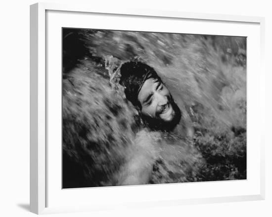 Ecstatic Hippie Probably Bathing in Waterfall at Woodstock Music Festival-Bill Eppridge-Framed Photographic Print