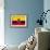 Ecuador Flag Design with Wood Patterning - Flags of the World Series-Philippe Hugonnard-Framed Art Print displayed on a wall