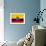 Ecuador Flag Design with Wood Patterning - Flags of the World Series-Philippe Hugonnard-Framed Art Print displayed on a wall