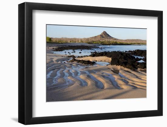 Ecuador, Galapagos Islands, Santa Cruz, Cerro Dragon. Patterns in the Sand on the Beach-Ellen Goff-Framed Photographic Print