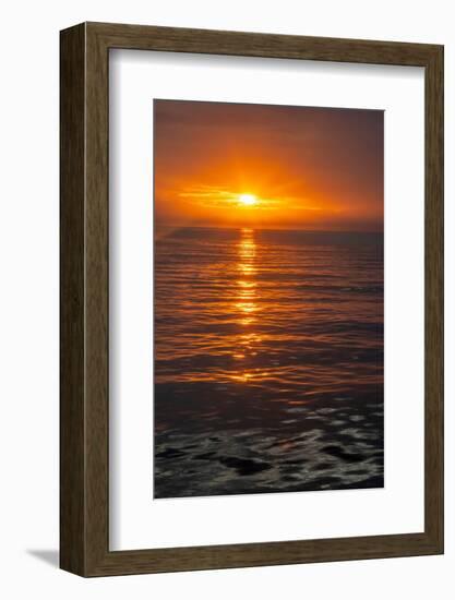 Ecuador, Galapagos National Park, Floreana Island. Ocean sunset.-Jaynes Gallery-Framed Photographic Print