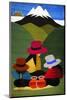Ecuador, Otavalo. Woven wallhangings displaying scenes of Andean life and culture-Kymri Wilt-Mounted Photographic Print