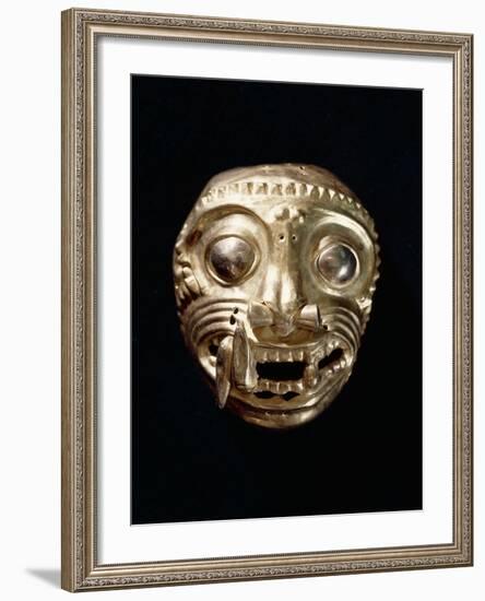 Ecuador, Pre-Columbian Civilization, Goldsmithery, Golden Pectoral in Shape of Feline-null-Framed Giclee Print