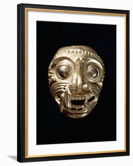 Ecuador, Pre-Columbian Civilization, Goldsmithery, Golden Pectoral in Shape of Feline-null-Framed Giclee Print