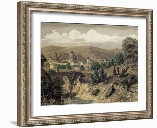 Ecuador, San Francisco de Quito, Engraving, 1850-null-Framed Giclee Print