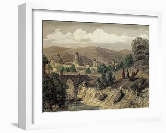 Ecuador, San Francisco de Quito, Engraving, 1850-null-Framed Giclee Print