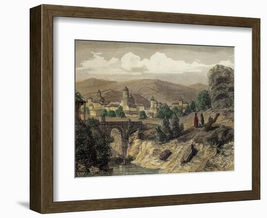 Ecuador, San Francisco de Quito, Engraving, 1850-null-Framed Giclee Print