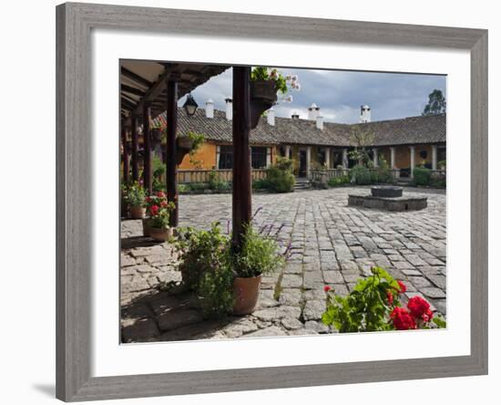 Ecuador, the Beautiful Hacienda San Augustin De Callo Is Built on the Site of an Inca Palace-Nigel Pavitt-Framed Photographic Print