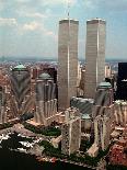 New York Landmarks Twin Towers-Ed Bailey-Framed Premier Image Canvas