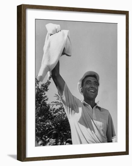 Ed Furgol, Competing in the National Open Golf Tournament at Baltusrol Golf Club-Peter Stackpole-Framed Premium Photographic Print