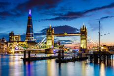 Panoramic aerial view of London City skyline at sunset taken from St. Paul's Cathedral, London-Ed Hasler-Photographic Print