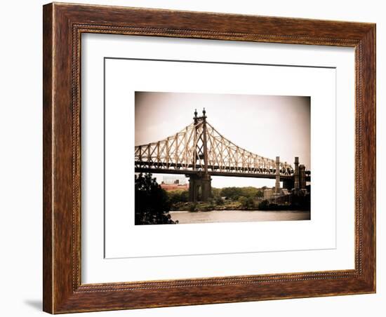 Ed Koch Queensboro Bridge (Queensbridge), Long Island City, New York, Vintage, White Frame-Philippe Hugonnard-Framed Art Print