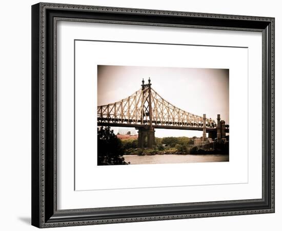 Ed Koch Queensboro Bridge (Queensbridge), Long Island City, New York, Vintage, White Frame-Philippe Hugonnard-Framed Art Print