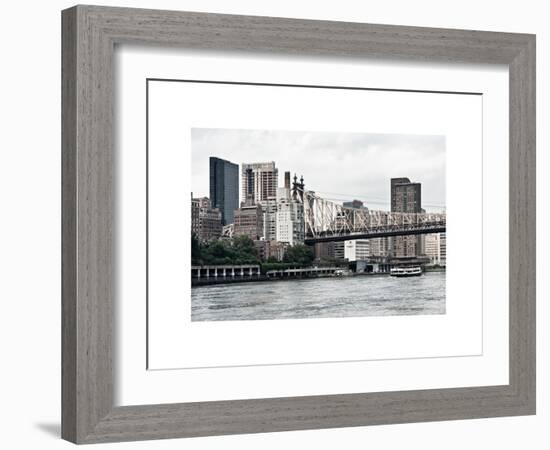 Ed Koch Queensboro Bridge, Sutton Place and Buildings, East River, Manhattan, New York, White Frame-Philippe Hugonnard-Framed Art Print