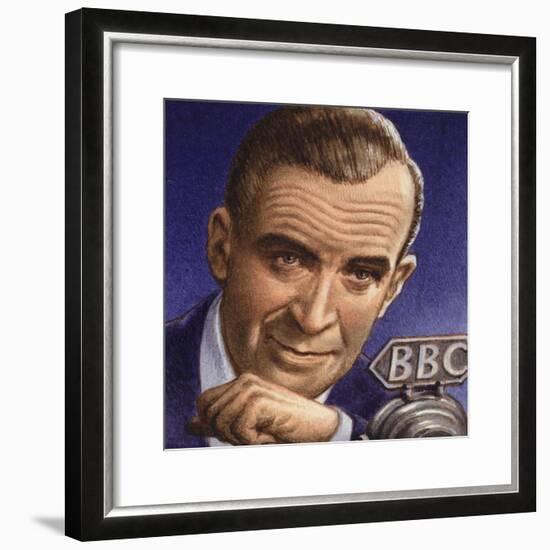 Ed Murrow Broadcasting from Blitz-Hit London-Pat Nicolle-Framed Giclee Print