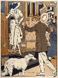 Lady is Welcomed as She Arrives at a Station-Ed Touraine-Framed Stretched Canvas