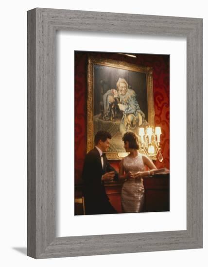 Eddie Fisher and Elizabeth Taylor in the Louis Sherry Bar, Metropolitan Opera, New York, NY, 1959-Yale Joel-Framed Photographic Print