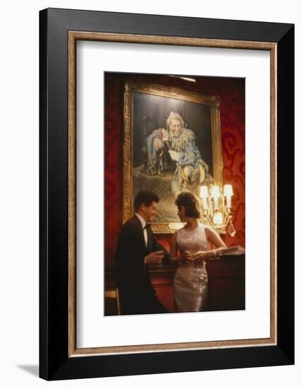 Eddie Fisher and Elizabeth Taylor in the Louis Sherry Bar, Metropolitan Opera, New York, NY, 1959-Yale Joel-Framed Photographic Print