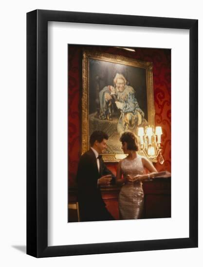 Eddie Fisher and Elizabeth Taylor in the Louis Sherry Bar, Metropolitan Opera, New York, NY, 1959-Yale Joel-Framed Photographic Print