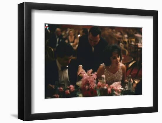 Eddie Fisher and Elizabeth Taylor in the Louis Sherry Bar, Metropolitan Opera, New York, NY, 1959-Yale Joel-Framed Photographic Print