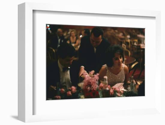 Eddie Fisher and Elizabeth Taylor in the Louis Sherry Bar, Metropolitan Opera, New York, NY, 1959-Yale Joel-Framed Photographic Print