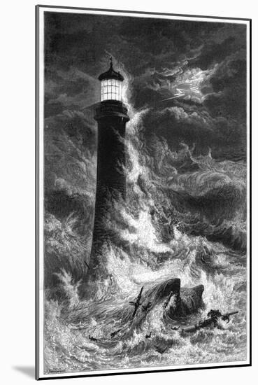 Eddystone Lighthouse, 19th Century-null-Mounted Giclee Print