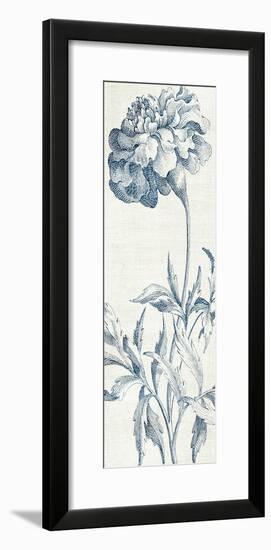 Eden III  Indigo and White-Hugo Wild-Framed Art Print