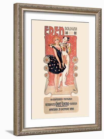 Eden: Ristorante-Caffe-Teatro-Birreria-Leopoldo Metlicovitz-Framed Art Print