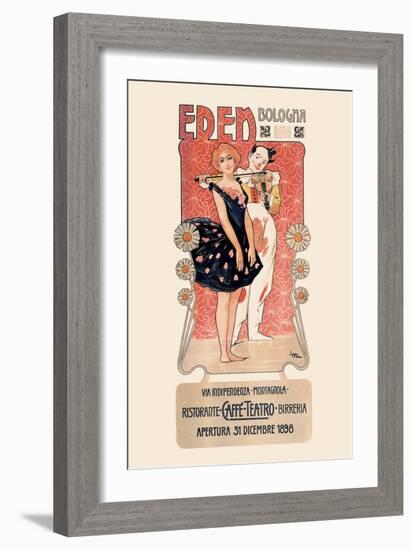 Eden: Ristorante-Caffe-Teatro-Birreria-Leopoldo Metlicovitz-Framed Art Print