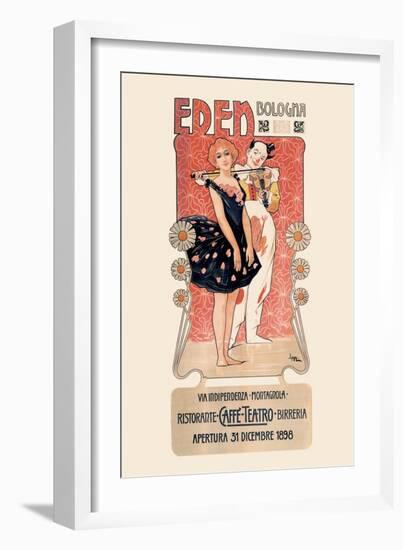 Eden: Ristorante-Caffe-Teatro-Birreria-Leopoldo Metlicovitz-Framed Art Print